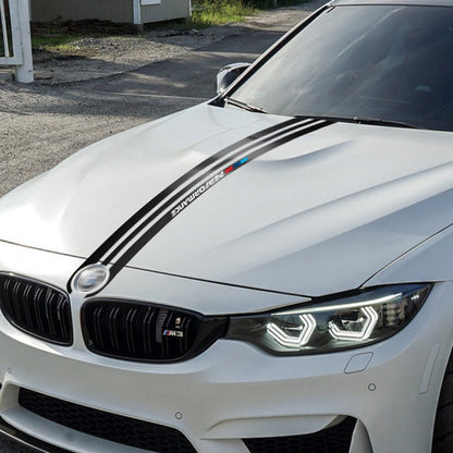 Car Styling Stickers Carbon Fiber Car Hood Sticker Decals M Performance Decor For BMW E90 E46 E39 E60 F30 F10 F15 E53 X5 X6