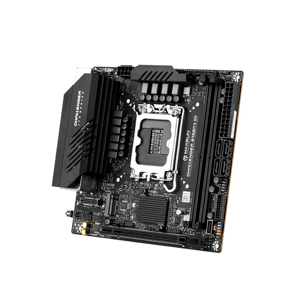 Placa-mãe MAXSUN Game B760ITX D5 compatível com CPUs Intel Core de 14ª, 13ª e 12ª gerações DDR5 M.2 PCIEX16 4.0 Componentes de computador