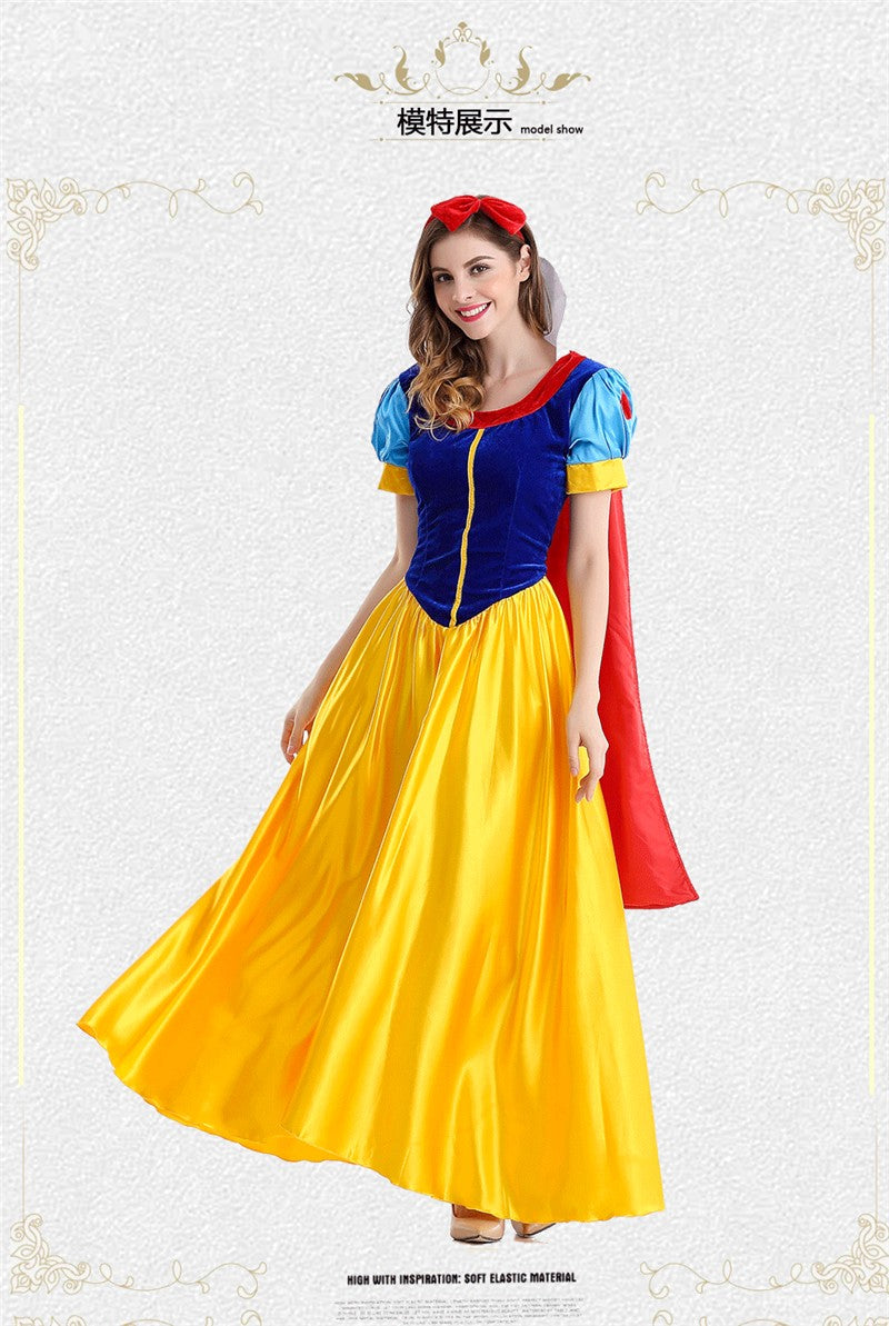Adult Cosplay plus size Dress Girl Princess Dress Women Adult Cartoon Princess Snow White Halloween Party Costume