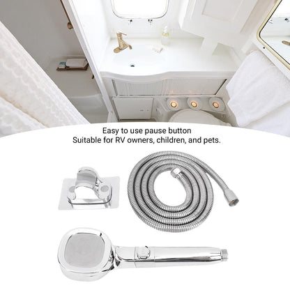 Kit de Chuveiro RV Kit de Chuveiro para RV Chuveiro de Mão para RV com Mangueira e Liga/Desliga 4 Modos Alta Pressão Economia de Água Kit de Banho para RV