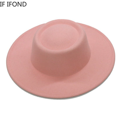 Chapéus Fedora Masculino Feminino Aba Larga 8.5CM Lã Feltro Chapéus Jazz Estilo Britânico 2023 Chapéu Panamá Formal Social