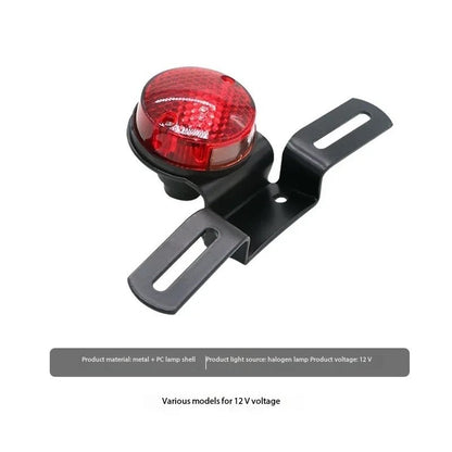 Motorcycle Retro Red Rear Tail Brake Stop Light Lamp W/ License Plate Mount for Harley Honda Suzuki Chopper Bobber