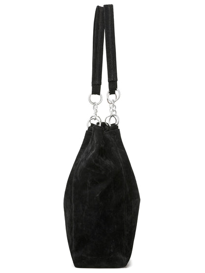 European American Autumn Winter Large Capacity Suede Women's Bag, Vintage Handbags Women Shoulder Bag, Retro Faux Suede Tote Bag