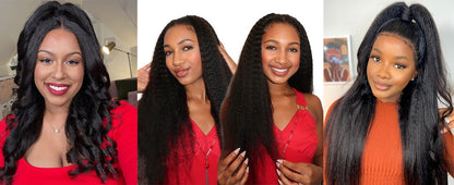 Kinky Straight Feather Crochet 100% Human Hair Extension Pre Separated Knotless Crochet Hair Bundles For Reusable Boho Braids