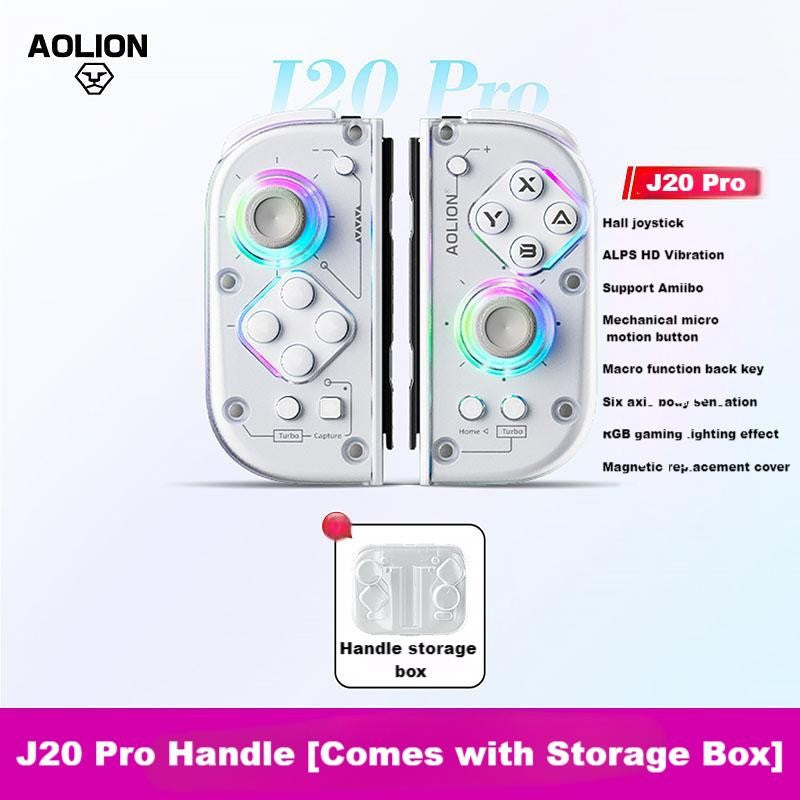 AOLION J20 Hall Joy-con Gamepad for NS2/Switch OLED/Switch NFC HD Shake Lite Left and Right Split Game Controller