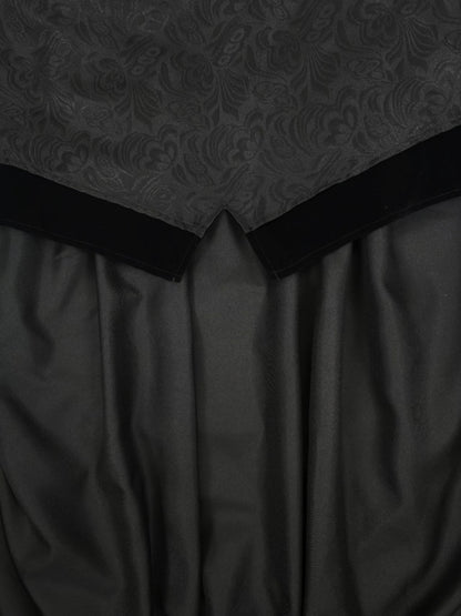 Men's Gothic Long Poncho Vampire Costume Halloween Cosplay Clothing Medieval Steampunk Stand Up Collar Black Wizard Costumes