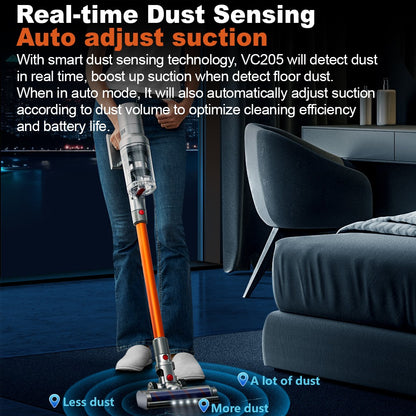 Aspirador Portátil sem Fio, 27000PA, Tela Sensível ao Toque, Sensor Inteligente de Poeira, Controle Automático de Velocidade para Limpeza de Casa, Cama e Carpete