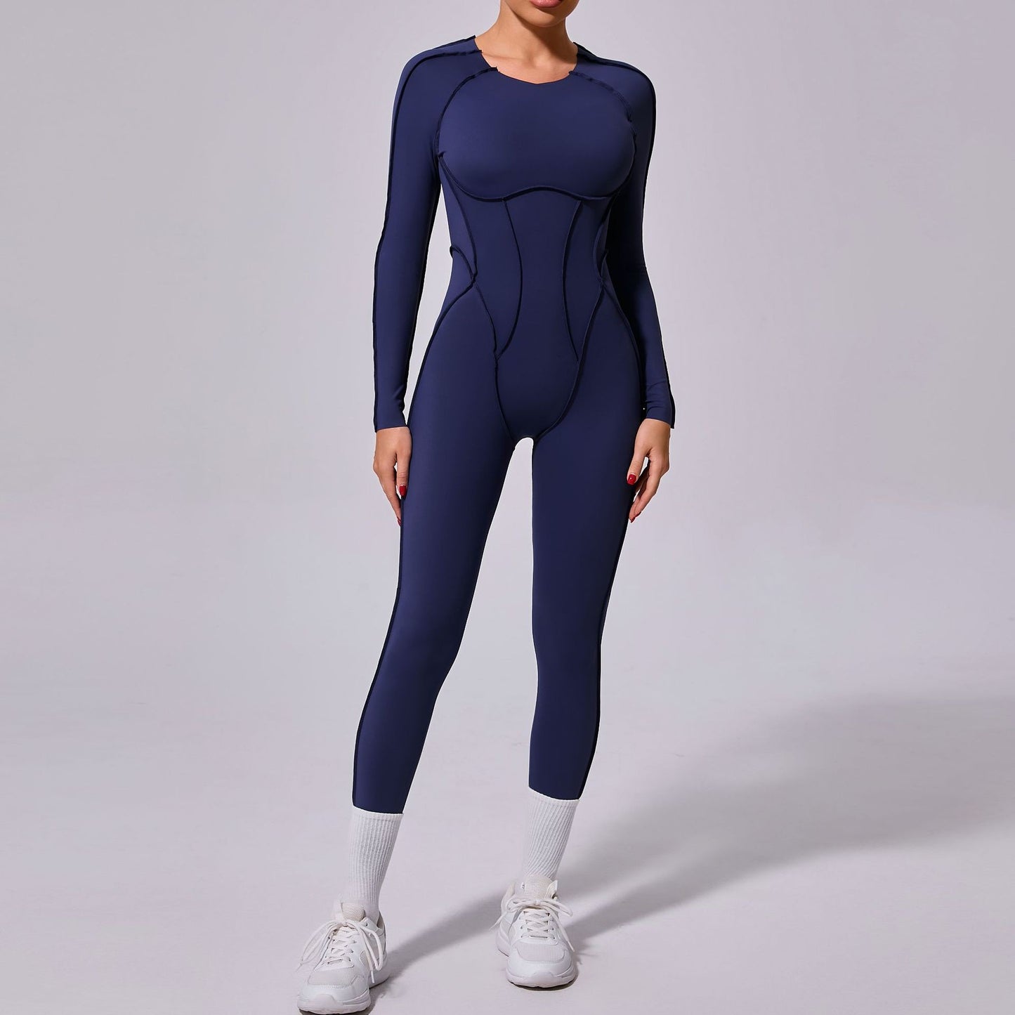 One-piece Yoga Jumpsuit Women Long Sleeved Set Quick Drying Yoga suit Gym Training Suit  Sportswear Bodysuits Women Fitness Set