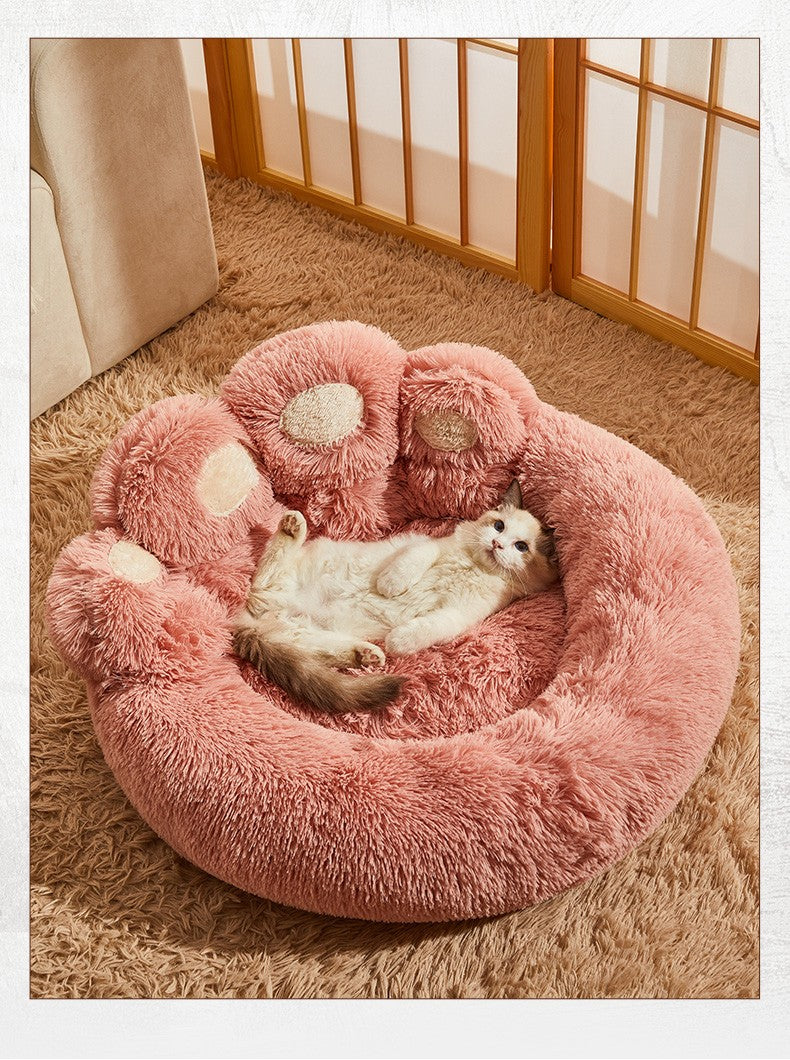 Cama para Cachorro Macia Inverno Pelúcia Acessórios para Canil Produtos para Animais de Estimação Camas para Cães Grandes Sofá Cesto Pequeno Tapete Gatos Almofada Grande Filhote
