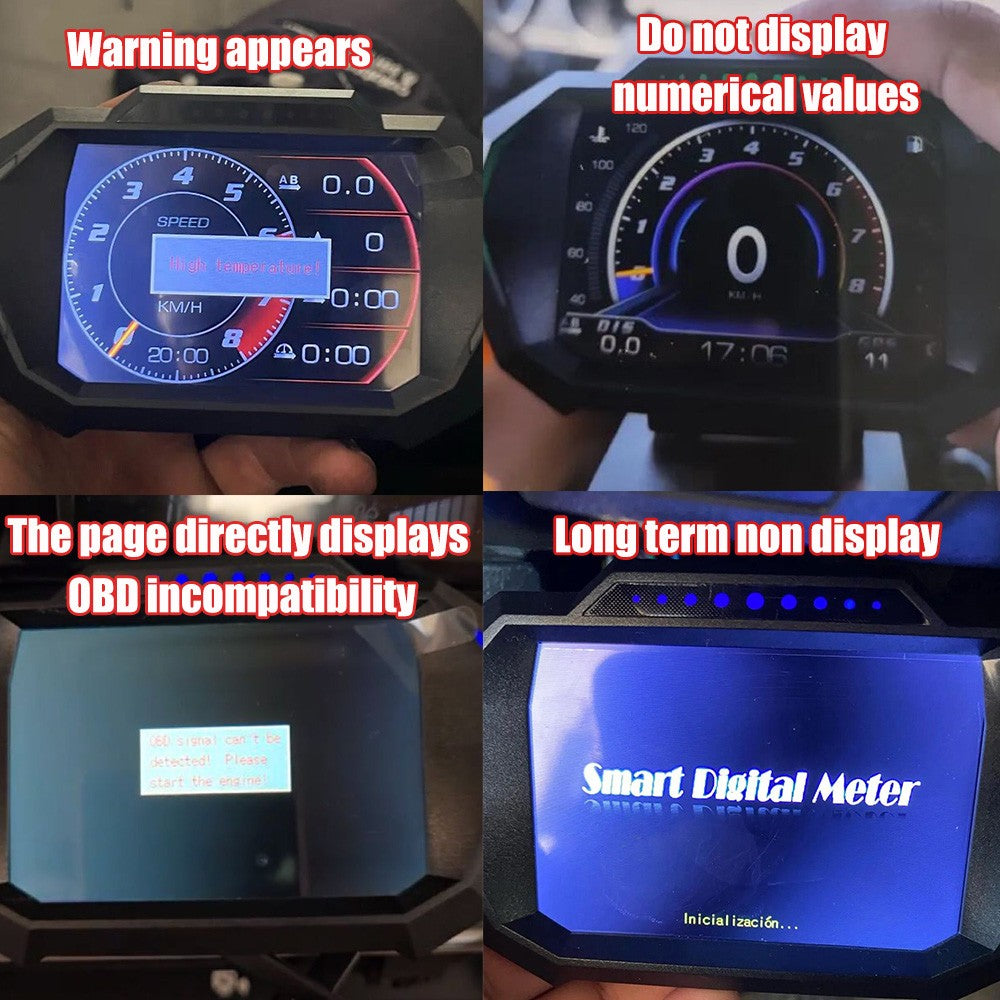 OBD + GPS HUD P24 Car OBD Head Up Display HUD on Board Computer Digital Speedometer Water Temp Fuel Consumption Slope Meter