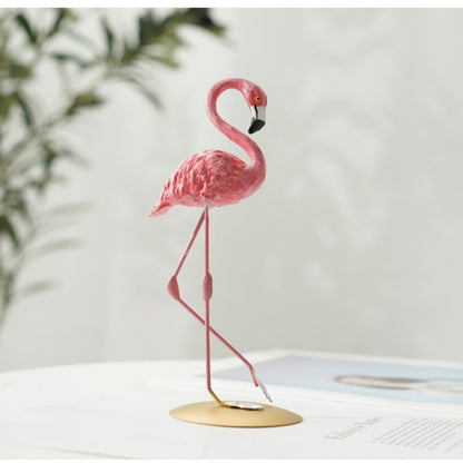 Nordic Home Decor Accessories Creative Resin Flamingo Figurines Pink Sculpture Animal Model Living Room Desktop Ornament Crafts