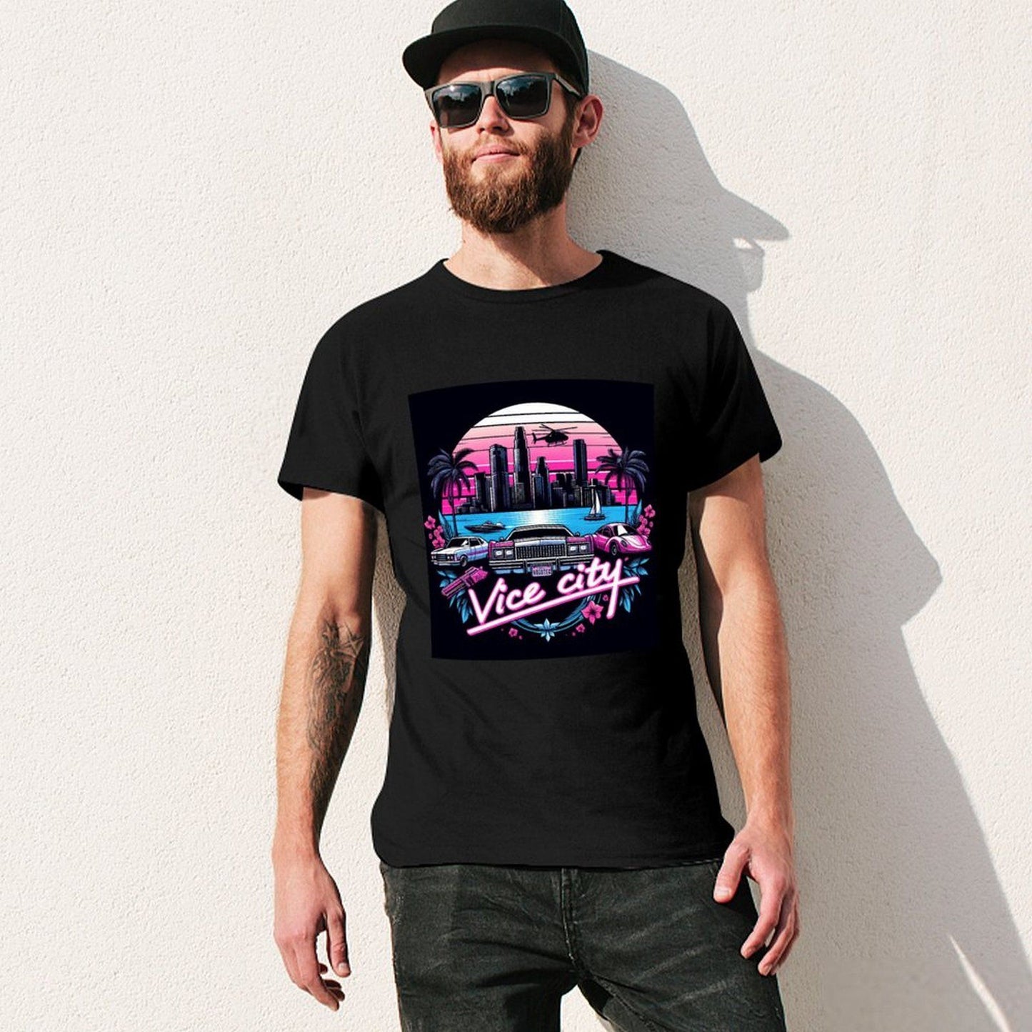 Welcome Vice City - Gta 6 GTA VI collection T-Shirt rapper graphic tees sweat gifts for boyfriend plus size men clothing