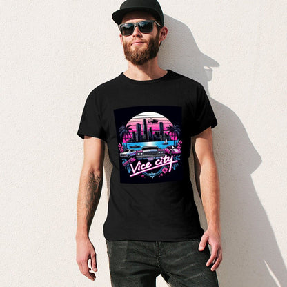 Welcome Vice City - Gta 6 GTA VI collection T-Shirt rapper graphic tees sweat gifts for boyfriend plus size men clothing