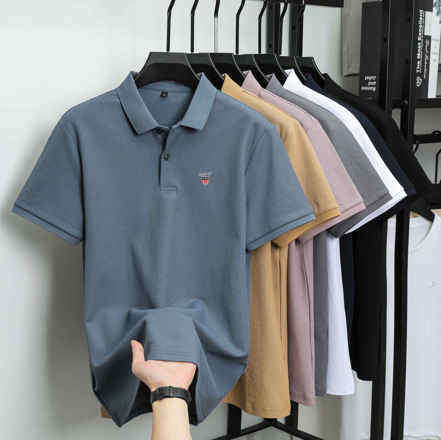 High-end 100% Cotton Short Sleeve Polo Shirt Men's Summer Luxury Brand Breathable Paul T-shirt Exquisite Embroidery Casual Top
