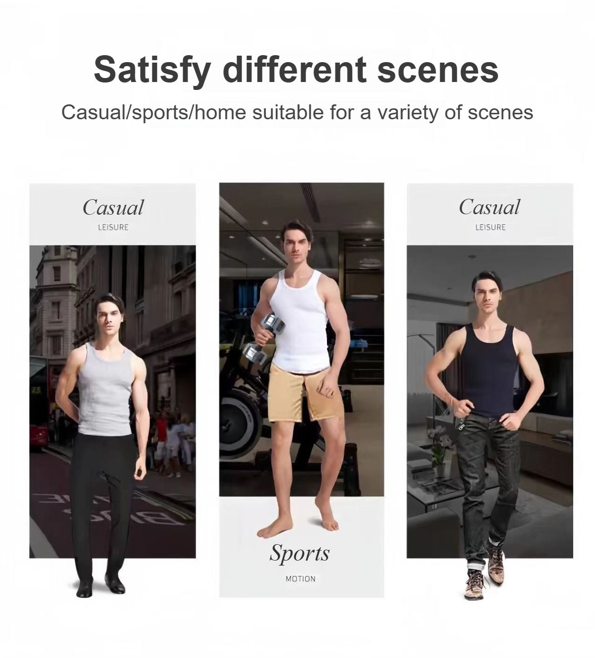 Summer American Men's Vest Wearing Thick Thread Slim Vest Men's Sports Training Striped Vest Base T-shirt Fitness GYM