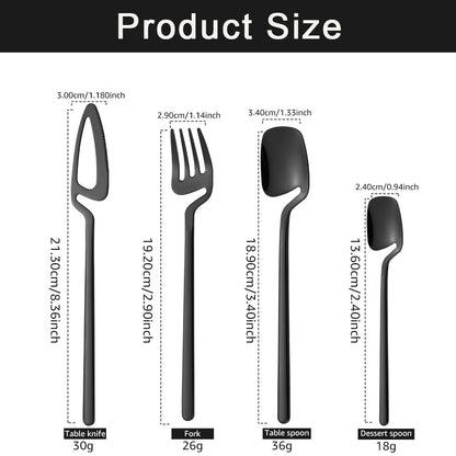 16pcs Dinnerware Set Stainless Steel Cutlery Set Mirror Silverware Knife Fork Spoon Tableware Flatware Set Dishwasher Safe