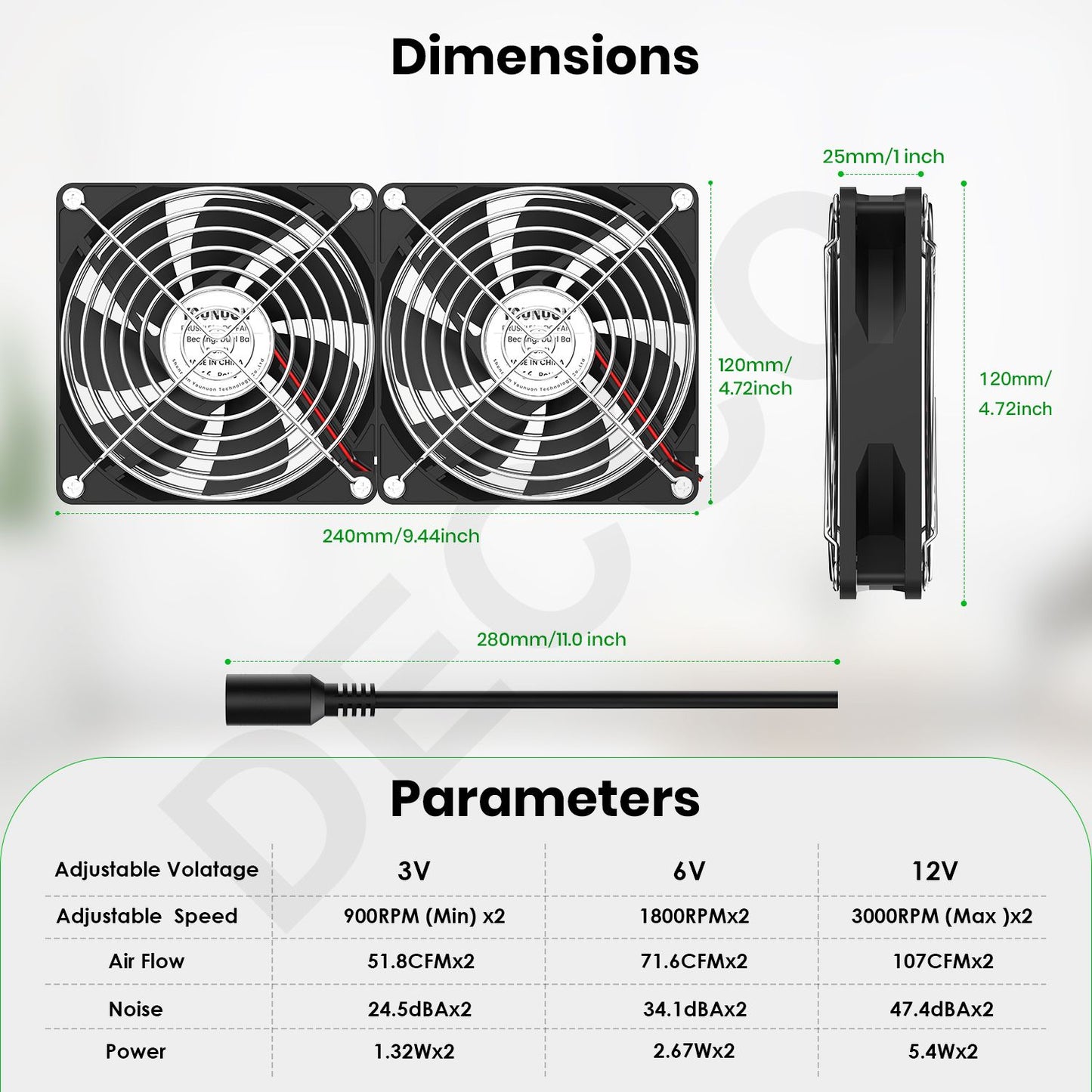 120mm 3000RPM Fan Cooling With Controller 12cm 12V 220V Btc Machine Chassis Workstation Cabinet Radiator Server Fan