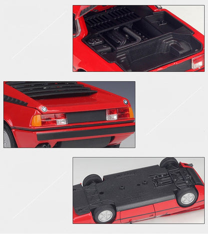 WELLY 1:24 BMW M1 Carro Esportivo de Liga Leve Modelo de Carro em Miniatura Coleção Estática de Metal Fundido Brinquedo Infantil de Aniversário Carros Presentes