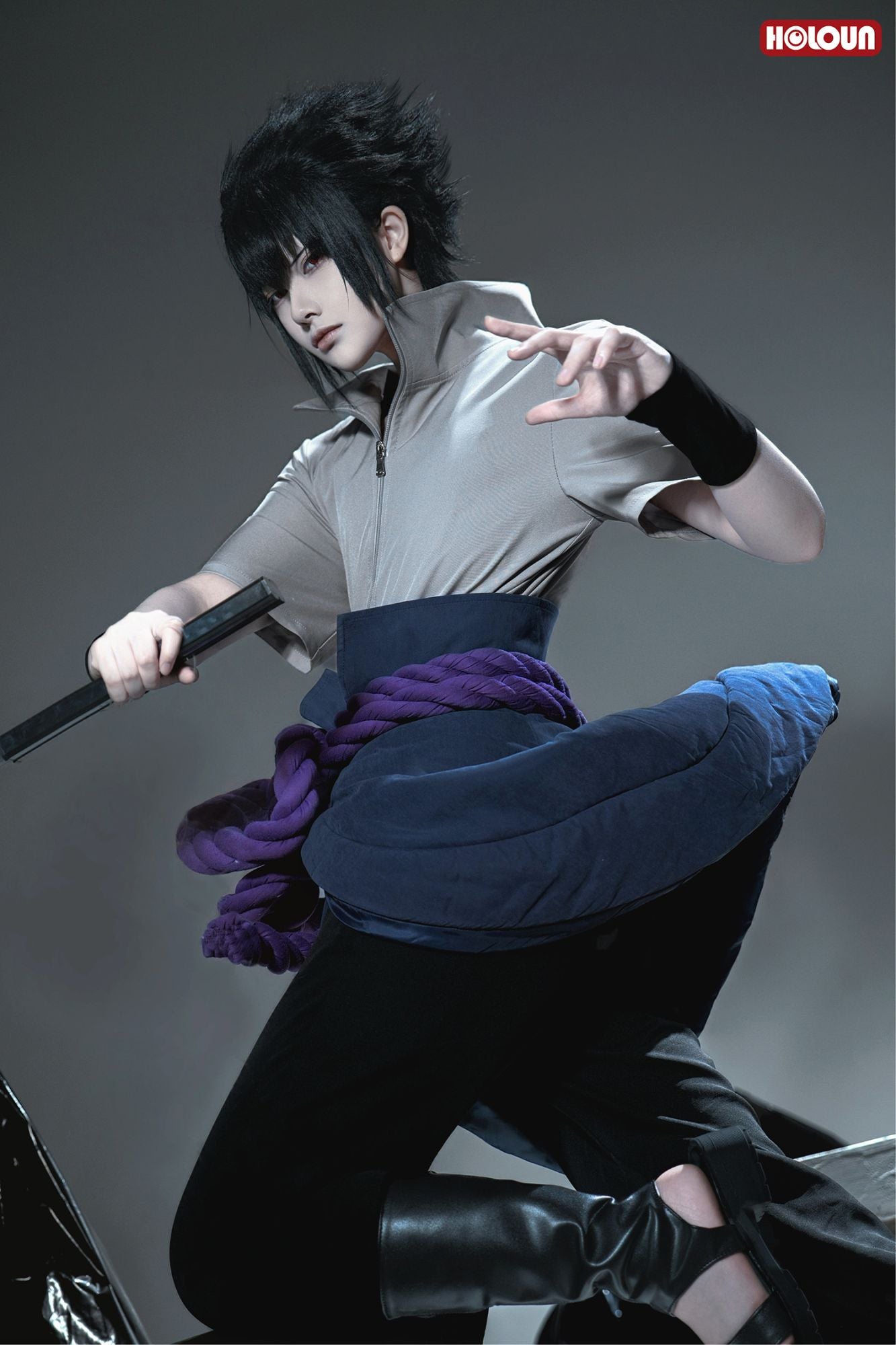HOLOUN Anime Uchiha Sasuke Cosplay Costume Top Pants Belt Cos Convention Gift Adult Version Unisex