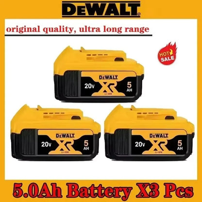 Bateria Original DeWALT 20V 5.0Ah 6.0Ah MAX FlexVolt para Ferramenta Elétrica DCB606 DCB205 DCB206 DCB209 DCB182 com Carregador