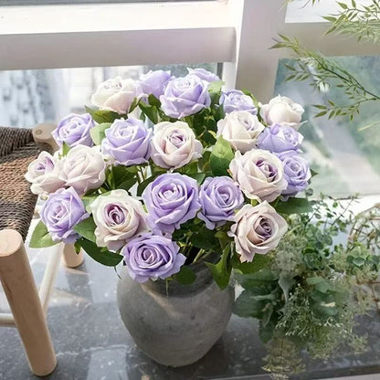1/5/10/20pcs Roses Artificial Flowers Rose Flower Branch Artificial Red Roses Realistic Fake Rose for Wedding Home Decor