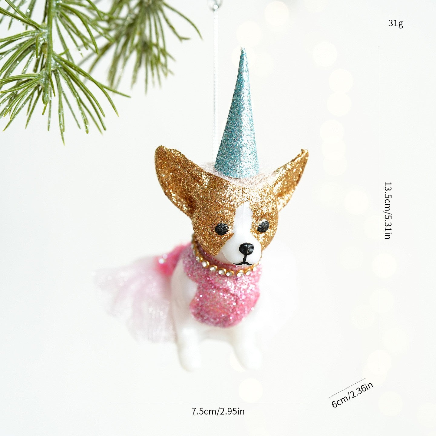 Christmas Atmosphere Balloon Dog Small Pendant Christmas Tree Snowflake House Pendant Small Ornament Wreath Accessory