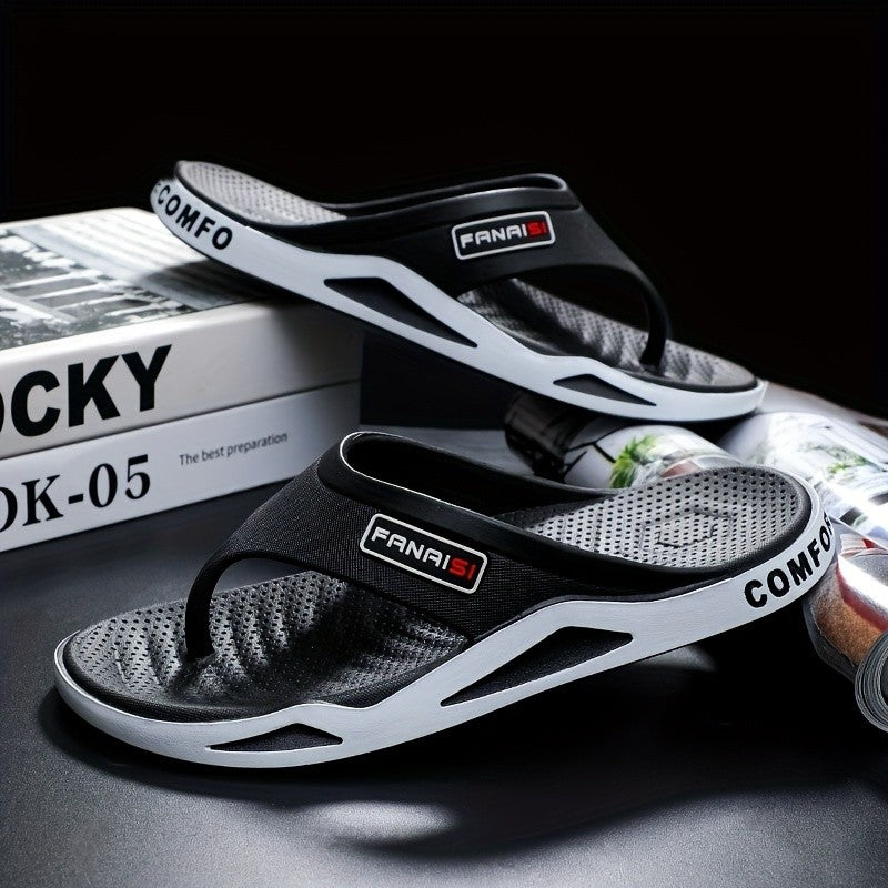 1 Pair  Beach Sandals Shower Shoes Men'S Stylish Lightweight Flip-Flops Comfortable Thong Sandals Camping Casual Attire