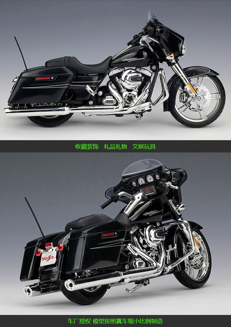 Maisto 1:12 Harley Avenue Glide 2015 Street Glide Especial Imitação Liga Moto Modelo Brinquedo Presente Coleção Exposição
