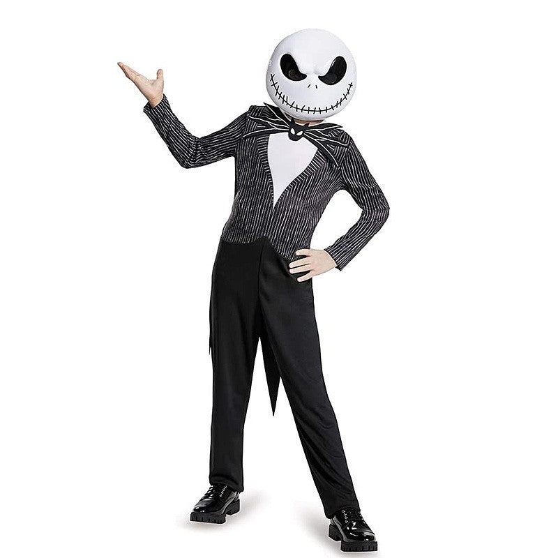 Boys Nightmare Before Christmas Clothes J-Jack Skellington Cosplay for Fancy Halloween Costume Girls S-Sally Party Clothing