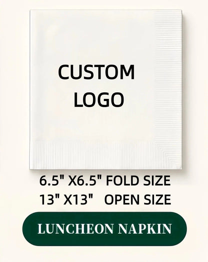 Hallowmas Custom Napkins Logo Personalized Photo Text Cocktail 3-Ply Paper Napkins for Wedding Bar Baby Shower Birthday Party