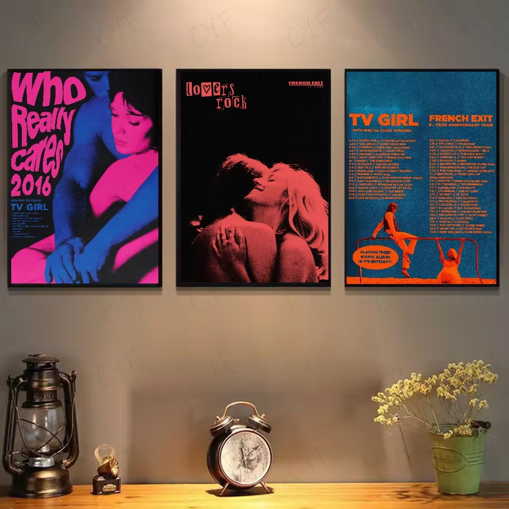 Tv Girl French Exit Lovers Rock Poster HD art canvas painting home living room bedroom bar aesthetic decoration