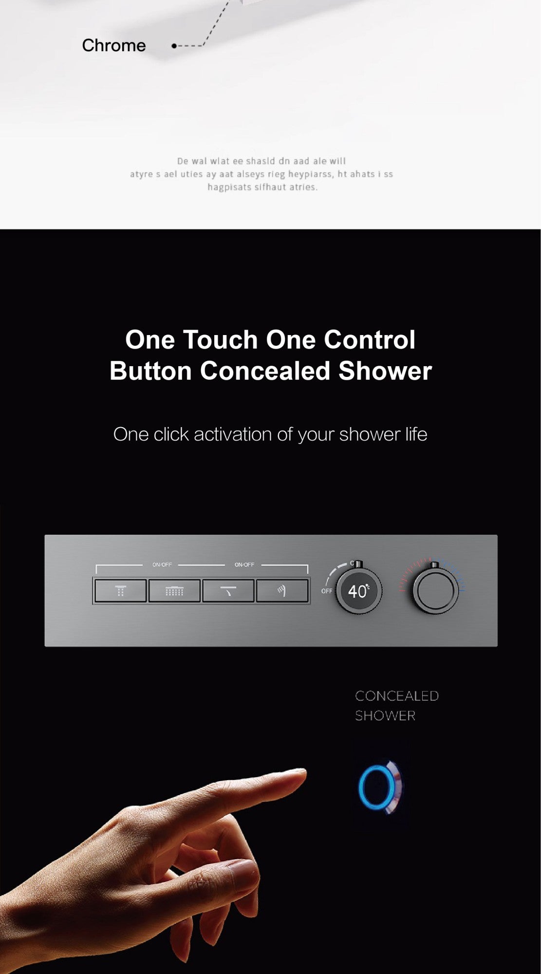 Luxury gun gray brass thermostatic shower system wall mounted LED digital display hot and cold water bathroom embedded faucet