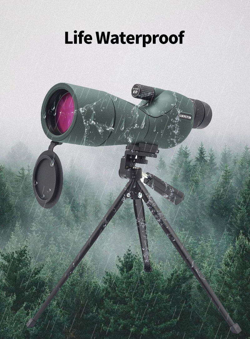 Luneta Terrestre com Zoom 25-75x60 Lente ED Poderoso Monocular Prisma Bak4 para Acampamento ao Ar Livre Observação de Pássaros Tiro Esportivo