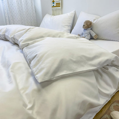 Three-piece fashionable solid-color down duvet cover, simple down duvet cover (1 down duvet cover +2 pillowcases, without core)