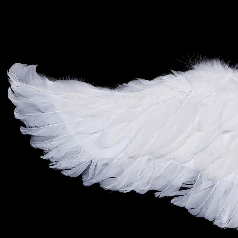 Asas Brancas de Anjo de Pena para Crianças e Adultos, Varinhas Mágicas, Acessório de Cabelo (Halo) para Cosplay, Alças Elásticas, Adereços de Casamento, Halloween e Aniversário