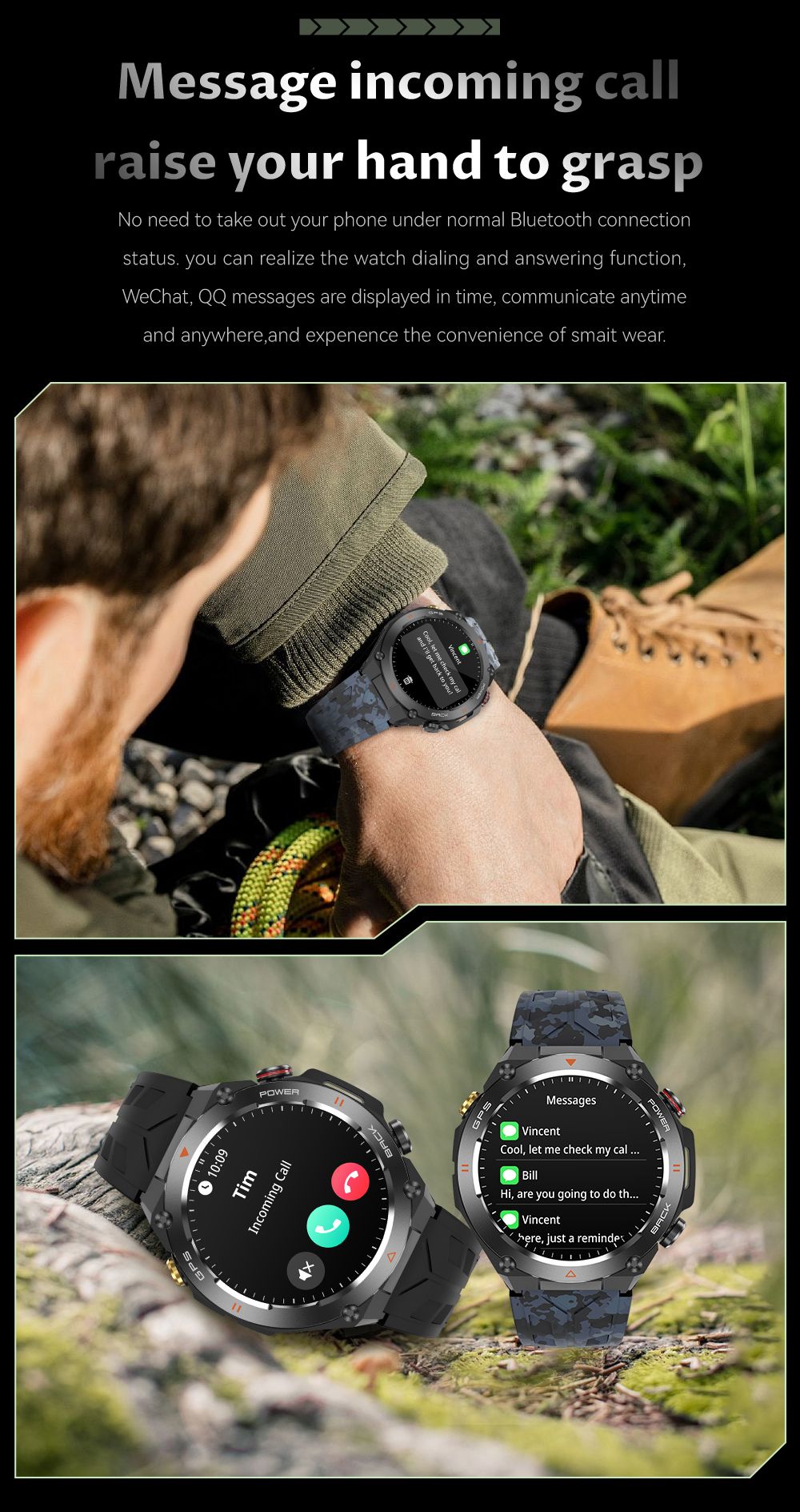Smartwatch COLMI V75 GPS 2024 Tela Ultra HD de 1.45" GPS e Bússola Integrados Faz/Recebe Chamadas Bateria de 650mAh