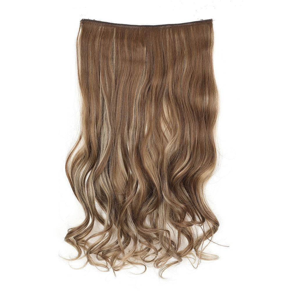 Fio Invisível em Apliques de Cabelo Sintético Ondulado 2 Presilhas em Apliques de Cabelo 45cm Fio de Nylon Peça de Cabelo Sintético para Mulheres