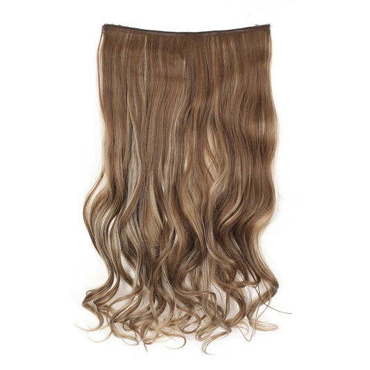 Invisible Wire in Synthetic Hair Extensions Body Wave 2 Clips in Hair Extensions 18" Fish Line Synthetic Hair Piece For Women