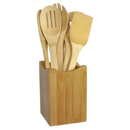 7 Piece  Bamboo Cooking Utensil Set Cooking Spoons And Spatulas Kitchen Tools For Nonstick Pan And Cookware Cooking Tools