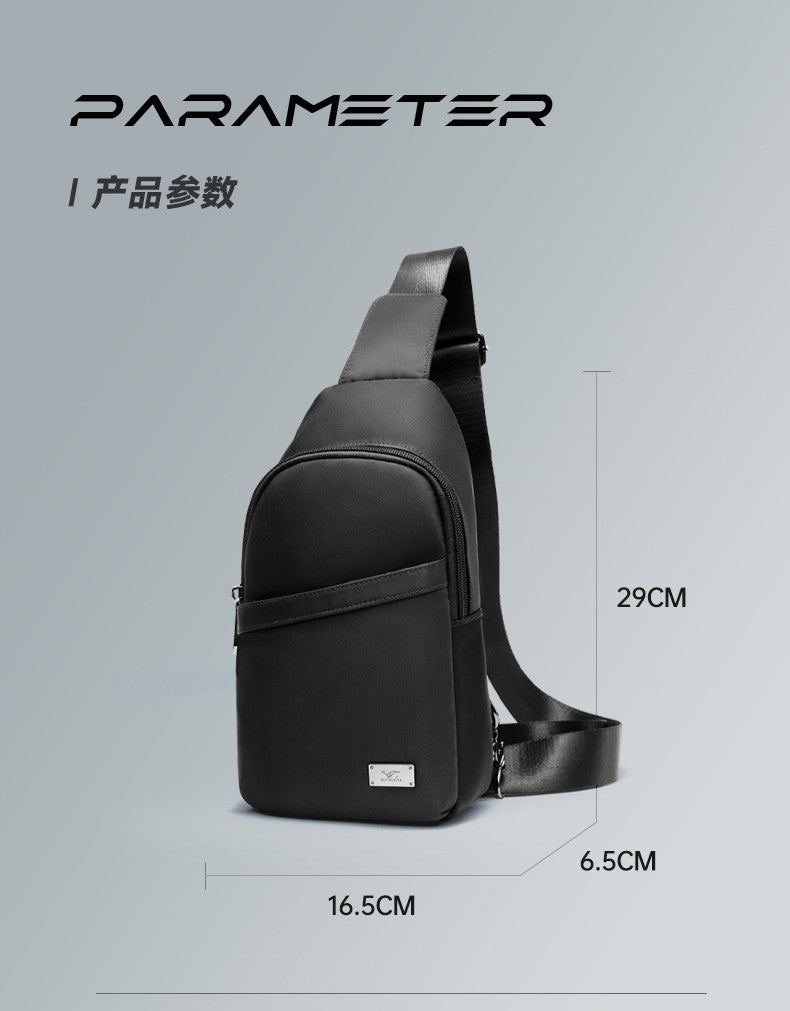 Septwolves Business Thin Printed Leather Crossbody Sling Bag Man Fashion Casual Travel Monogram Print Fabric iPad Shoulder Bag