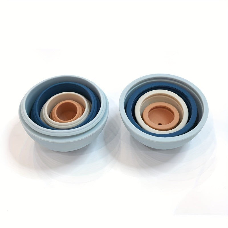 TYRY.HU 4pcs/Set Silicone Baby Teether Chewing Ball Toddler Infant Educational Toy Training Grid Friendly for Babies