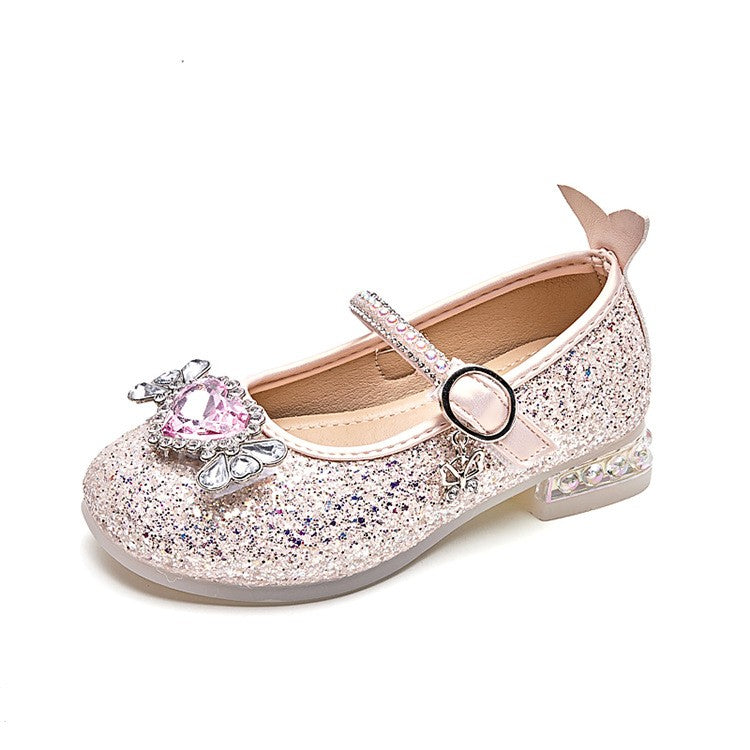 Fashion Elegant Soft Sole Anti-slippery Versatile Dress Leather Shoe for Party Autumn New Children Princess Shoes for Girls