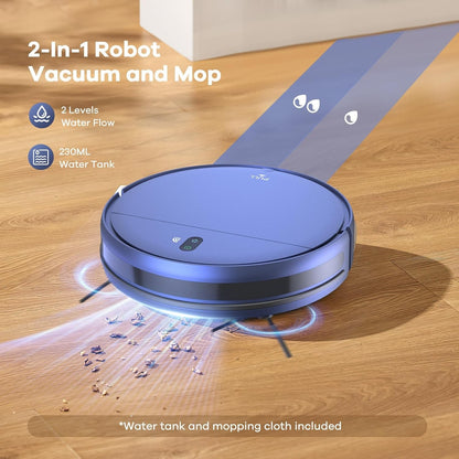 Robô Aspirador e Passador de Pano ZZH Combo, Aspirador Robô com Conexão WiFi 2.4GHz, Aspirador Robótico com 4 Modos de Limpeza, Aspirador via APP/Controle Remoto