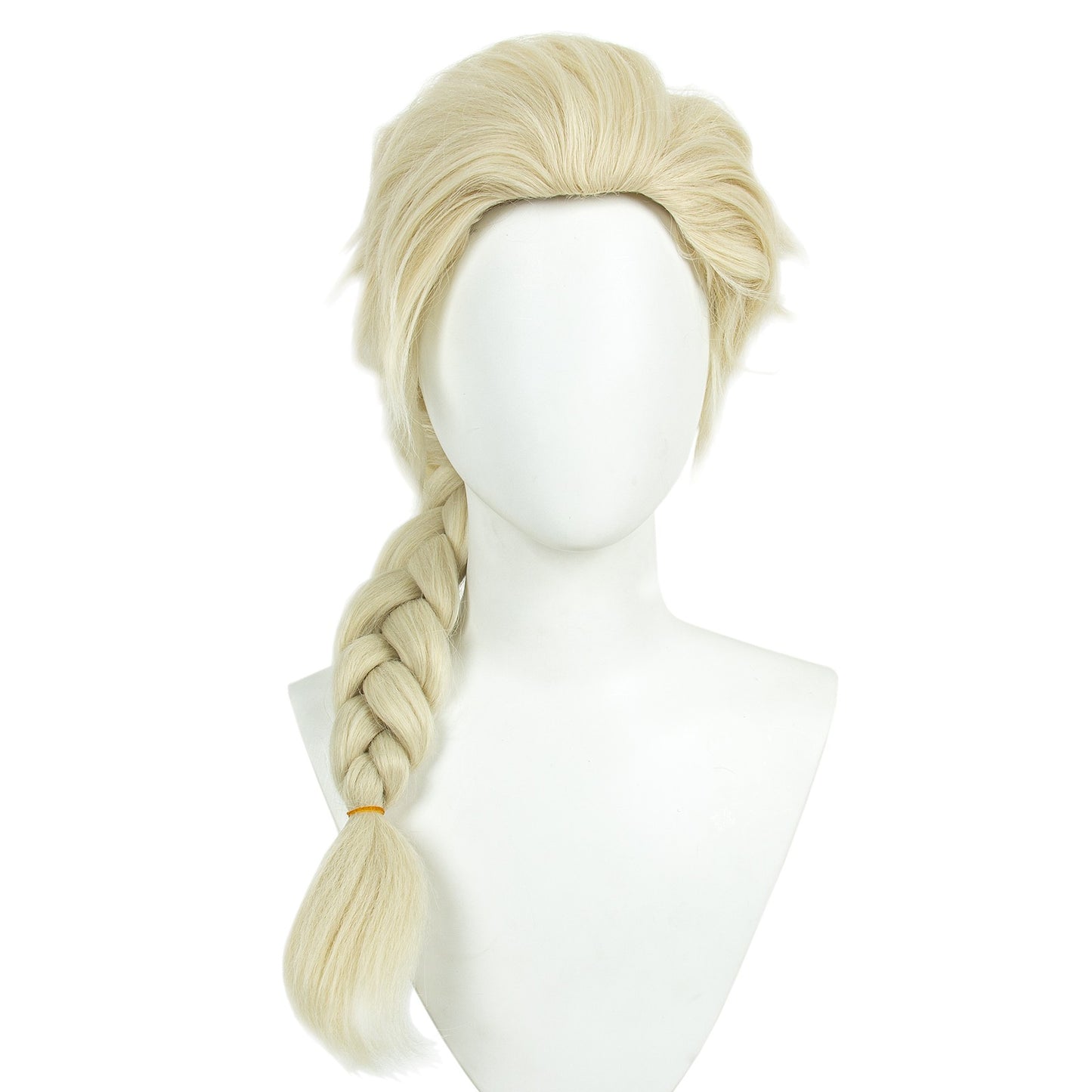 REEWES ELSA Peruca de Princesa Branca Bege Trança Longa Peruca Filme Frozen COSPLAY resistente ao calor Cabelo Sintético anime Fantasia de Halloween