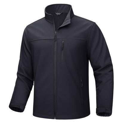 TACVASEN Waterproof Softshell Jackets Mens Winter Fleece Lined Work Jackets Zipper Pocket Outdoor Jacket Male Windbreaker