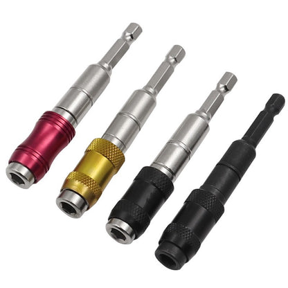 Haste de extensão de broca de troca rápida com anel magnético hexagonal de 1/4 de polegada para pontas de chave de fenda e ferramentas manuais