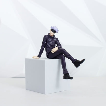 13cm Anime Japonês Jujutsu Kaisen Figura Gojo Satoru Boneco de Ação Brinquedos de PVC Modelo Estátua Colecionável Noodle Stopper Presente Infantil