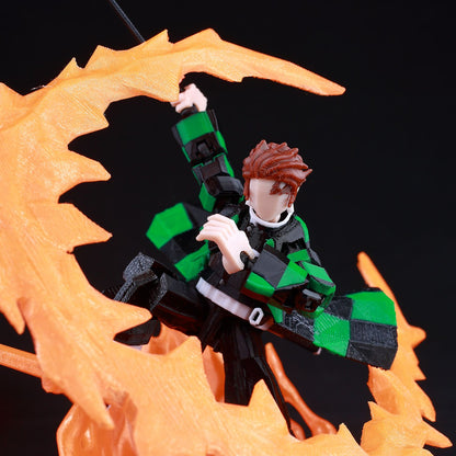 AKAZA Tanjiro Kamado Lucky Dummy 13, de Demon Slayer, impresso em 9L3D, figuras de ação articuladas Mannequin Toys para fãs de anime
