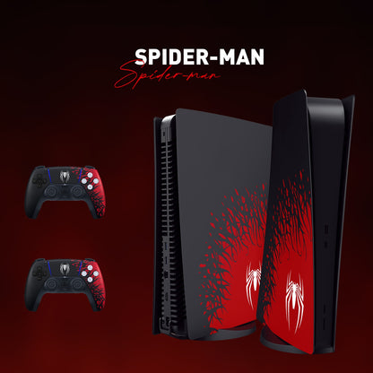 For Playstation 5 Disc Edition Faceplate PS5 Front Back Plates ABS Replacement Shell Protective Cover DIY Custom Spider