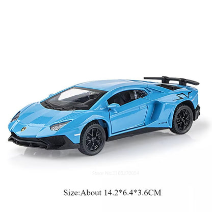 1:32 Divo Alloy Lambor LP750 Modelo de Brinquedo Carro Fundido Porta Aberta com Luz de Som Puxar Para Trás Carros Esportivos em Miniatura Presente para Meninos
